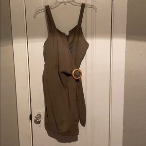 Olive Green Mini J.O.A. Wrap Dress